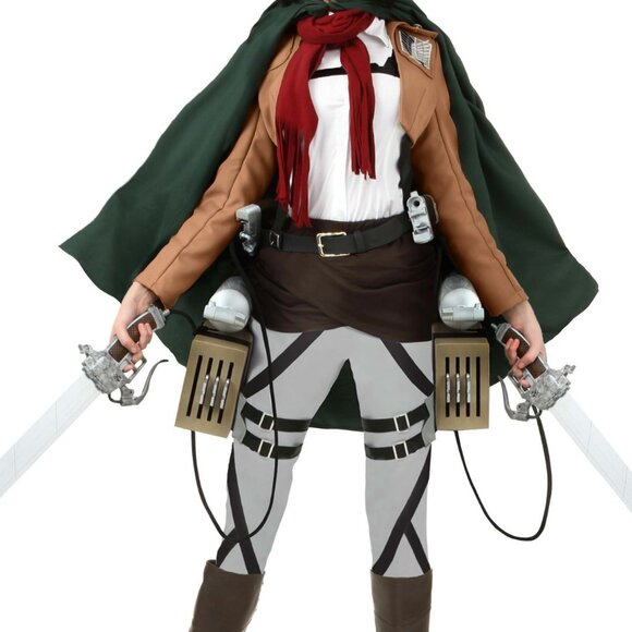 Deluxe Mikasa Ackerman Attack on Titan Cosplay Costume Halloween, XL - Picture 2 of 13